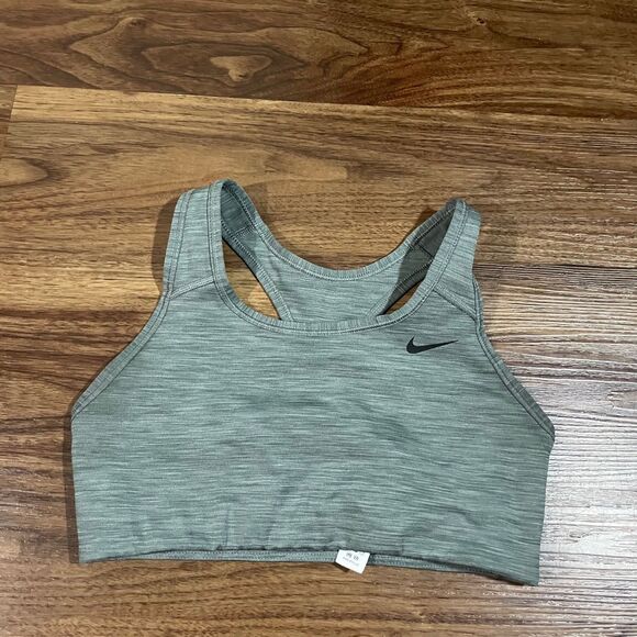 Nike Dri-Fit  Swoosh Light Support Non-Padded Sports Bra Gray Women's Size Small - Picture 1 of 8
